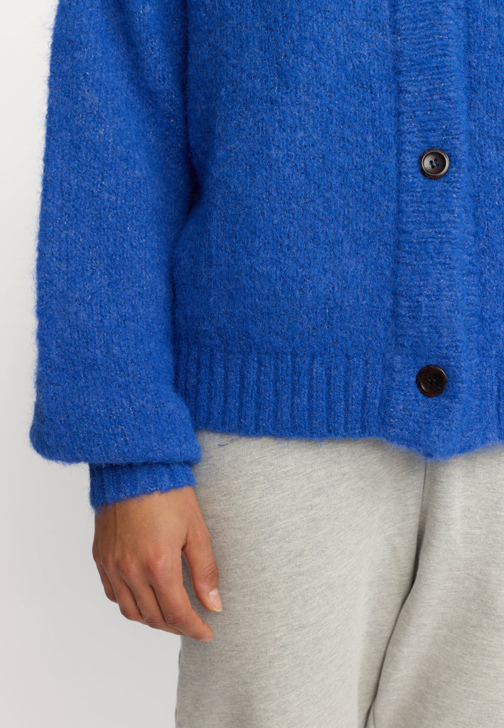 Selfhood Knitted Mohair Cardigan Knitwear Blue