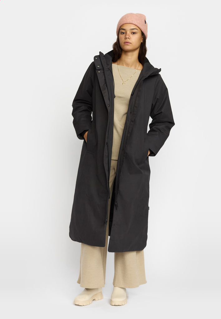 Selfhood Long Hooded Parka Winter Outerwear Black