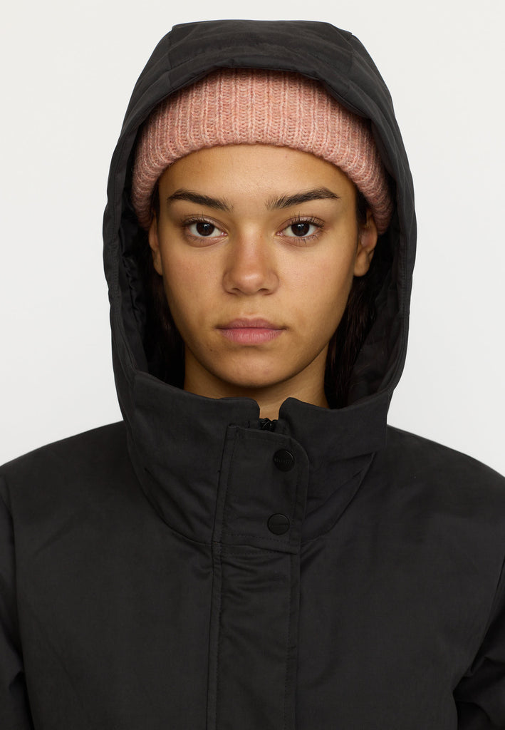 Selfhood Long Hooded Parka Winter Outerwear Black