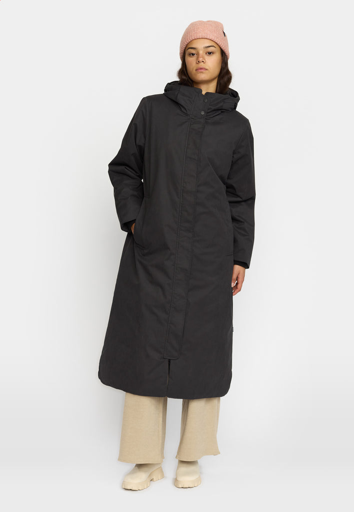 Selfhood Long Hooded Parka Winter Outerwear Black