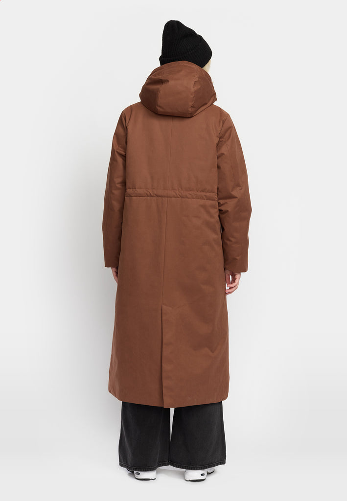 Selfhood Long Hooded Parka Winter Outerwear Brown