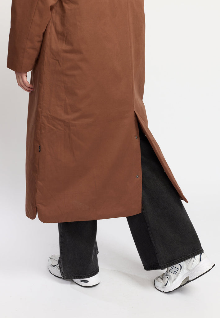 Selfhood Long Hooded Parka Winter Outerwear Brown