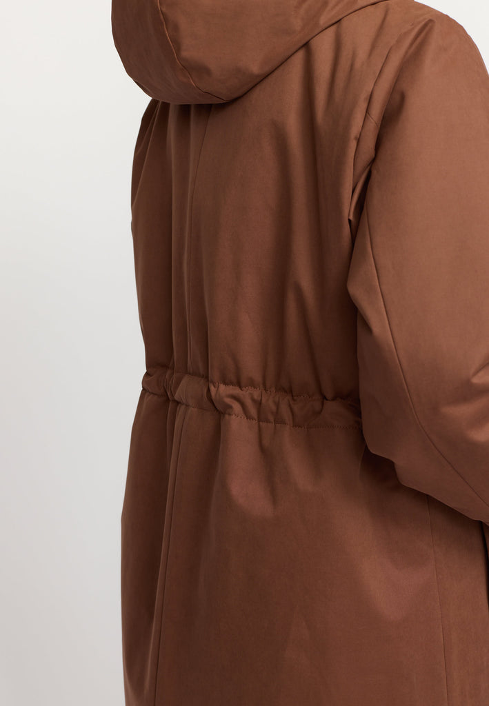 Selfhood Long Hooded Parka Winter Outerwear Brown