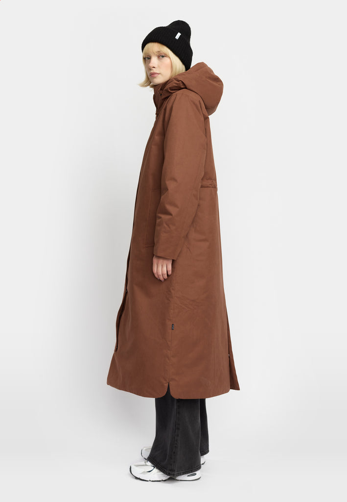Selfhood Long Hooded Parka Winter Outerwear Brown