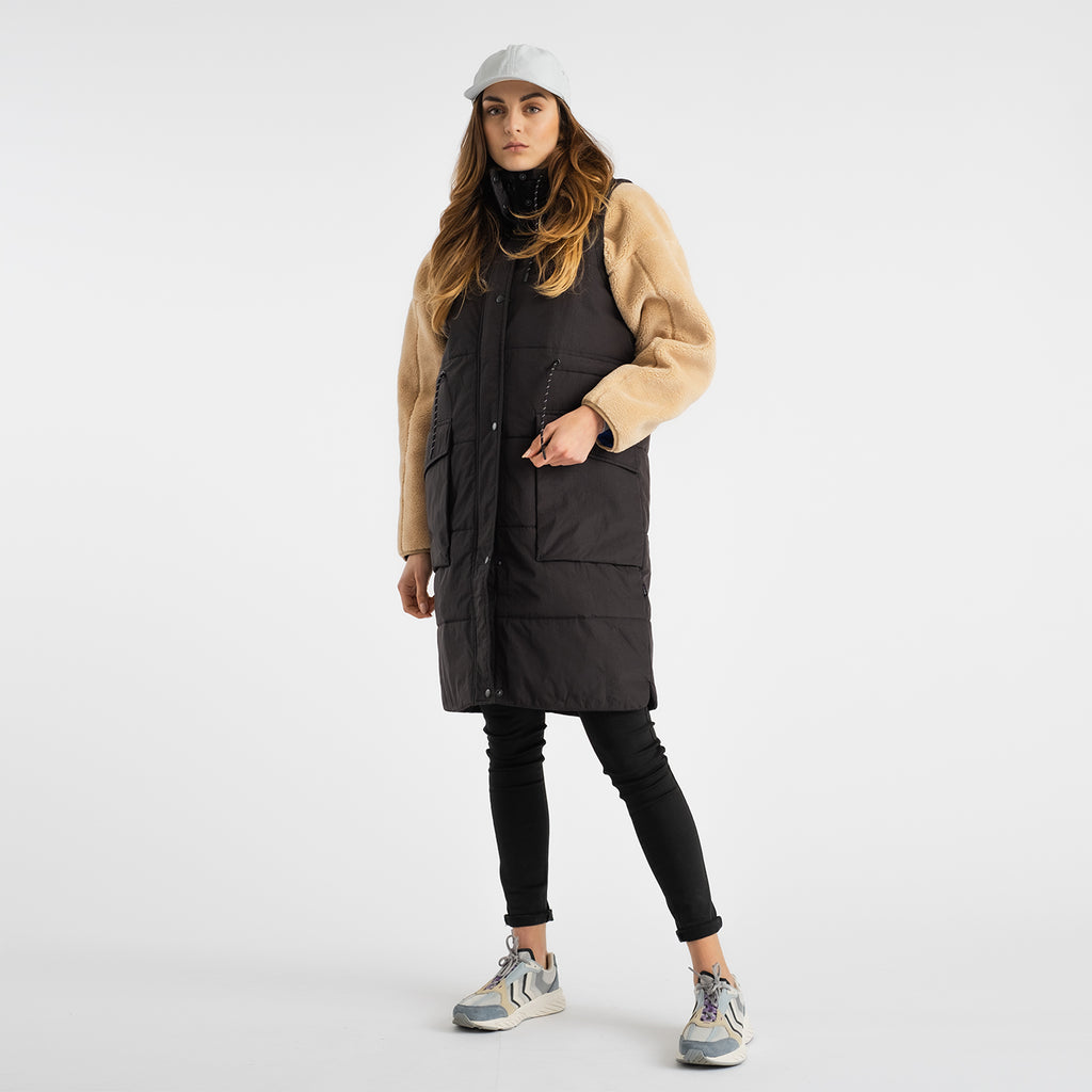 Selfhood Long Vest Winter Outerwear Black