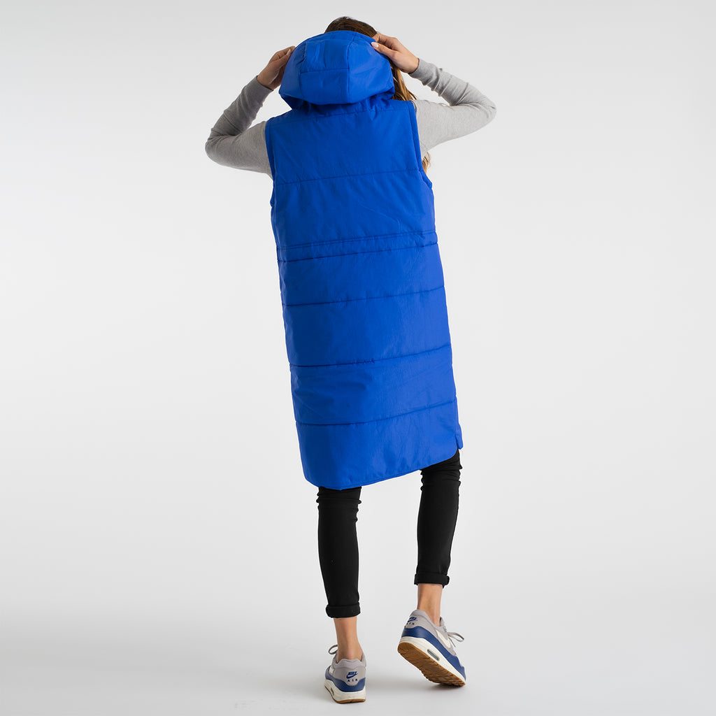 Selfhood Long Vest Winter Outerwear Blue