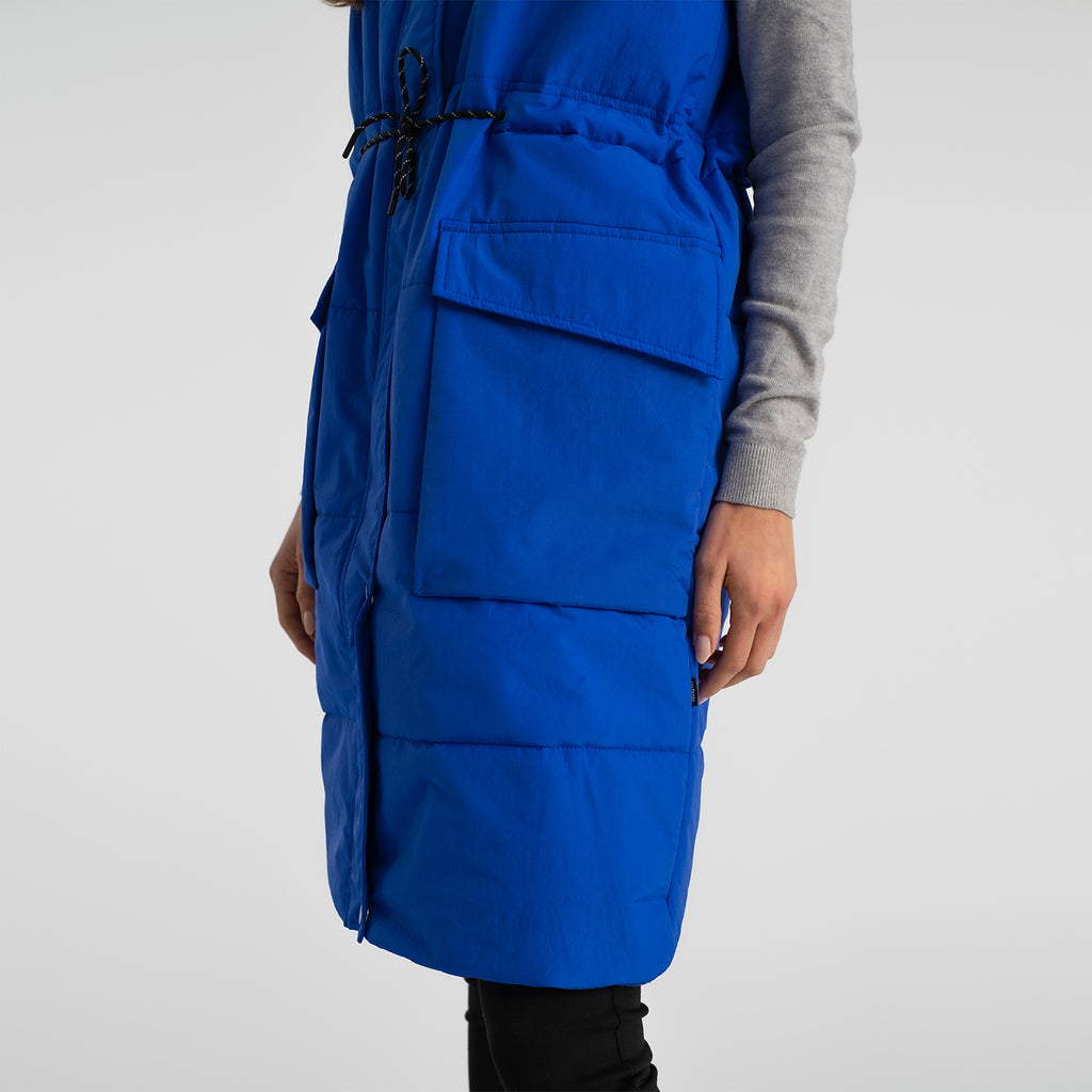 Selfhood Long Vest Winter Outerwear Blue