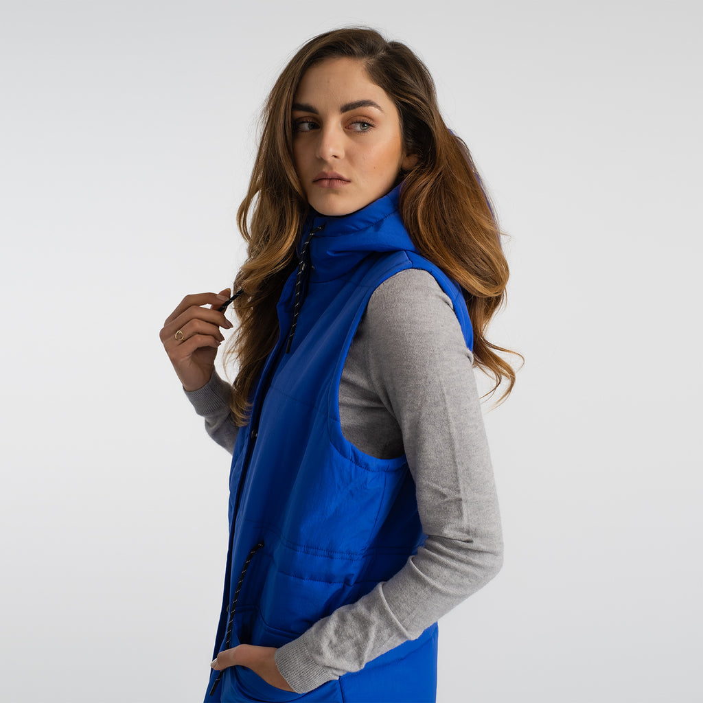 Selfhood Long Vest Winter Outerwear Blue
