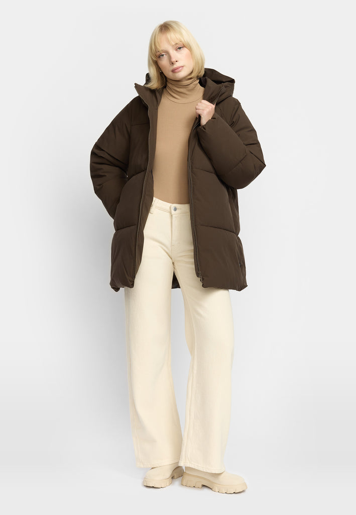 Selfhood Oversize Puffer Winter Outerwear Darkbrown