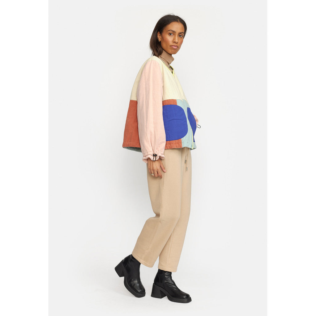 Selfhood Quilted Patchwork Jacket Lightweight Outerwear Offwhite