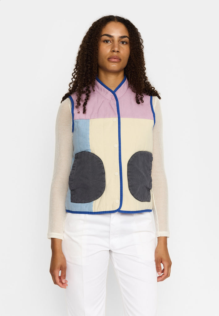 Quilted Block Vest / 77362 - Lightpurple – Selfhood