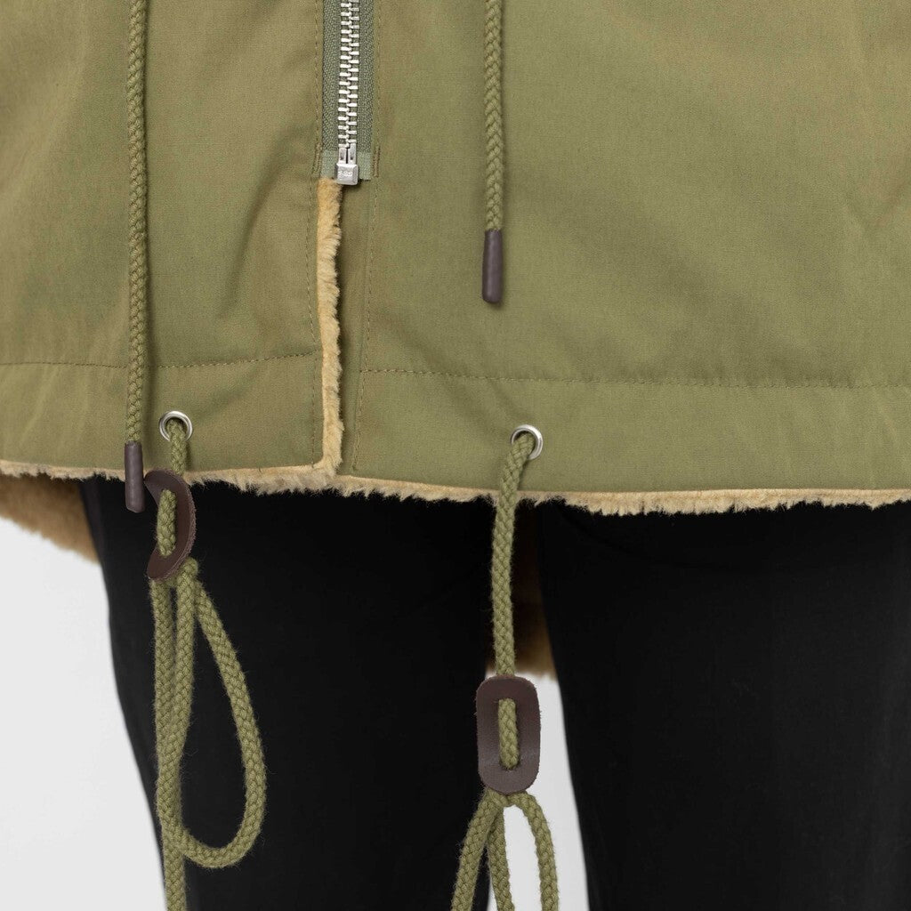 Selfhood Reversible Parka With Teddy Outerwear Green