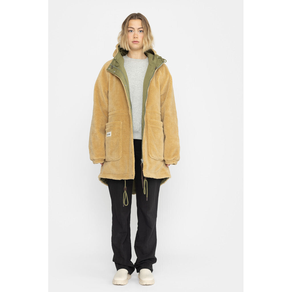 Selfhood Reversible Parka With Teddy Outerwear Green