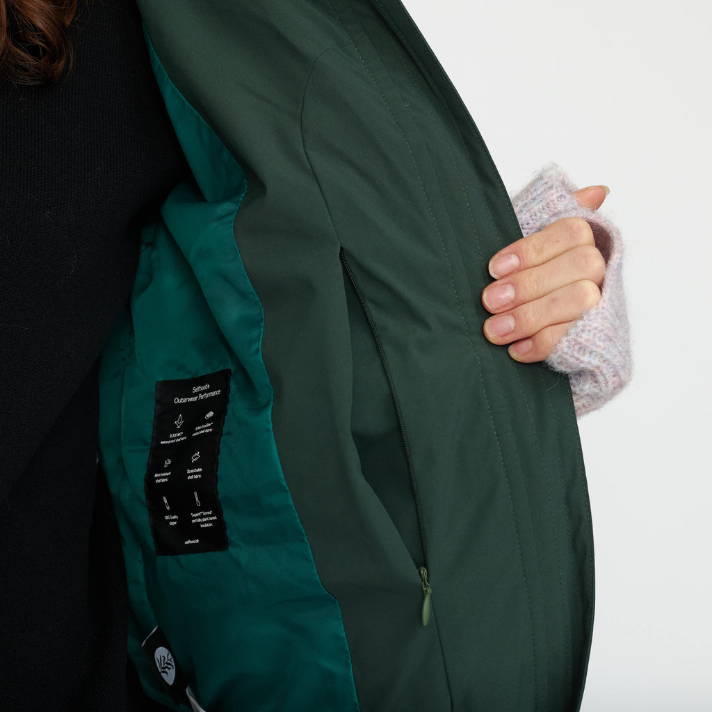 Selfhood Short Puffer Winter Outerwear Darkgreen