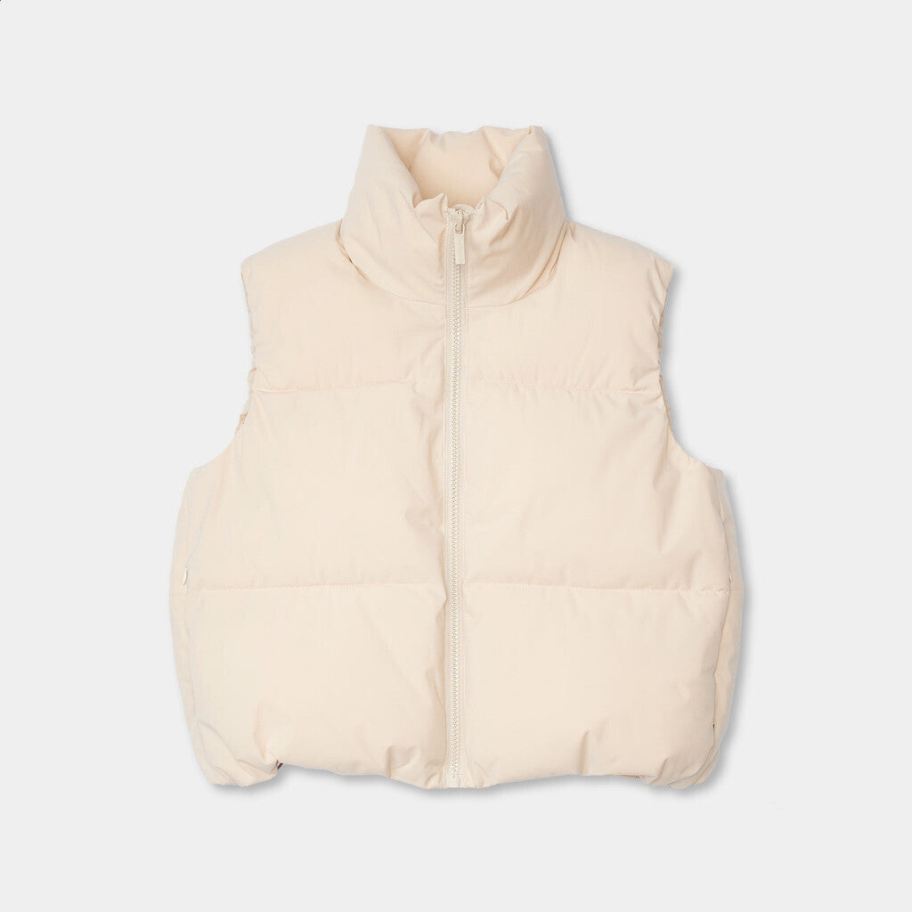 Selfhood Short Puffer Vest Winter Outerwear Offwhite