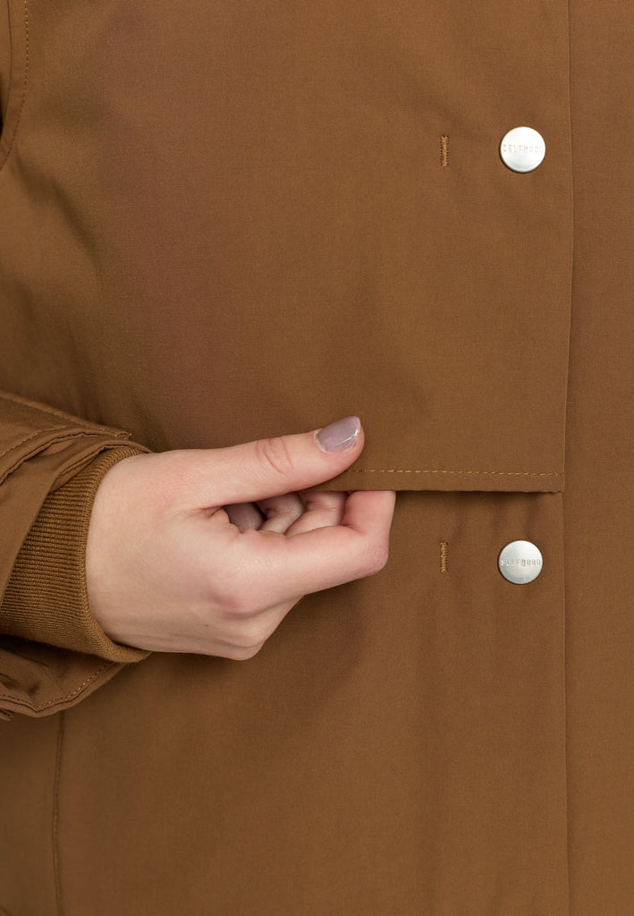 Selfhood Short Trenchcoat Winter Outerwear Brown